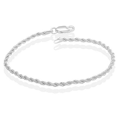 Pulseira de Prata Masculina Cordão Baiano