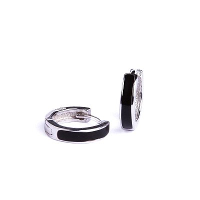 Brinco Masculino de Prata 925 Argola Seurat - PAR