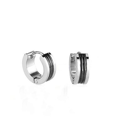 Brinco Argola Aço Noir - PAR