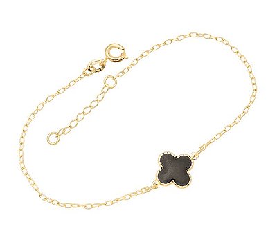 Pulseira Masculina De Ouro Folheado 18k Trevo Alhambra