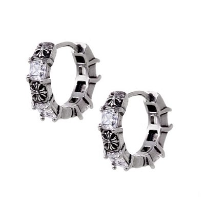 Brinco Masculino de Argola Cravejado GlamRock - PAR
