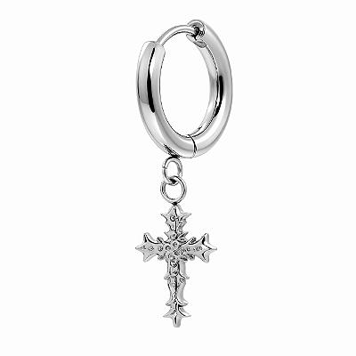 Brinco de Cruz Cravejado - 1 Peça (Não é o PAR)
