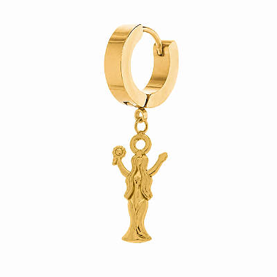 Brinco Masculino Iemanjá Dourado - PAR
