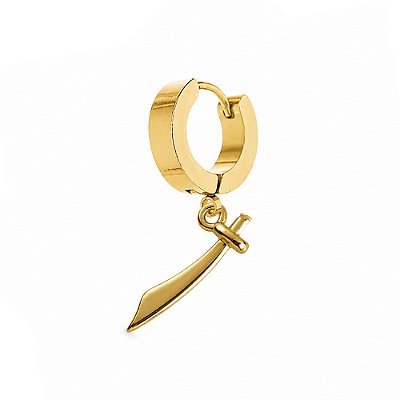 Brinco Masculino Espada de Iansã Dourado - PAR