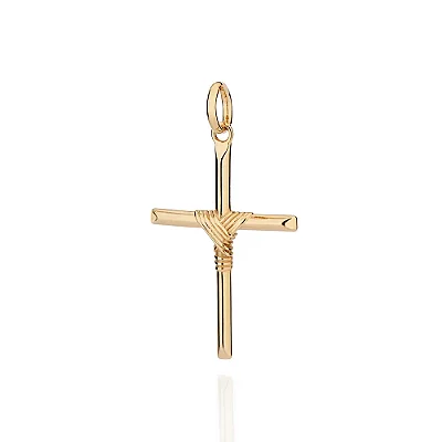 Pingente Folheado a Ouro 18k Rommanel Cruz Corda