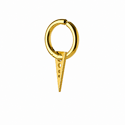 Brinco de Pressão Argola Lança Dourado - 1 Peça (Não é o par)