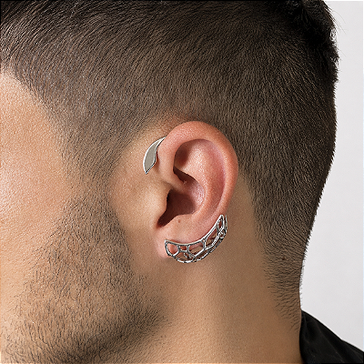 Ear Cuff Grid - 1 Peça
