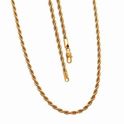Colar Cordão Baiano Folheado a Ouro - 60 cm