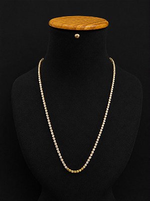Colar Riviera Longo Banhado a Ouro 18k