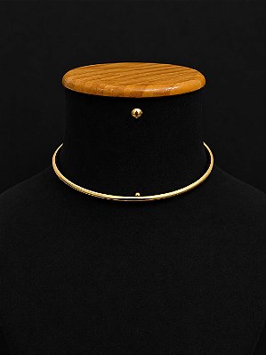 Colar Aro Médio Tradicional Banhado a Ouro 18k