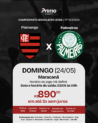 Flamengo x Palmeiras Brasileirão Maracanã