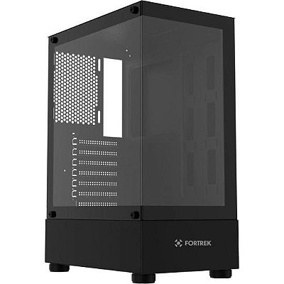 Gabinete Gamer Fortrek Crystal Mid Tower Preto