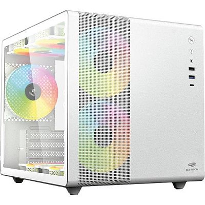 Gabinete Gamer C3Tech Aquarius MT-G710 Sem Fans Branco