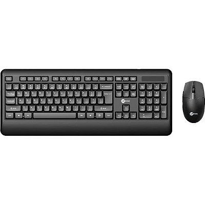 Kit Teclado e Mouse Lecoo KW202 Sem Fio Preto