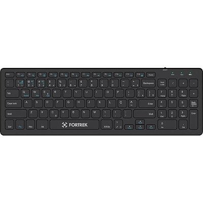 Teclado Sem Fio Office Fortrek KB11 Full Bluetooth Preto