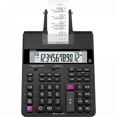 Calculadora Com Bobina Compacta Casio HR150RC-B Preta