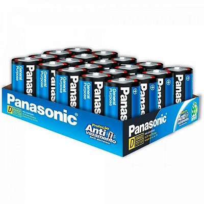 Pilha Zinco 1,5V D UM-1SH300 (C/20 Pilhas) Panasonic - BLI / 20