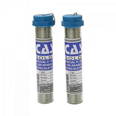 Solda em Tubo 63x34 25G Azul Solda Cast - CX / 36