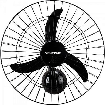 Ventilador de Parede Ventisol Oscilante 60cm Aço Preto Bivolt