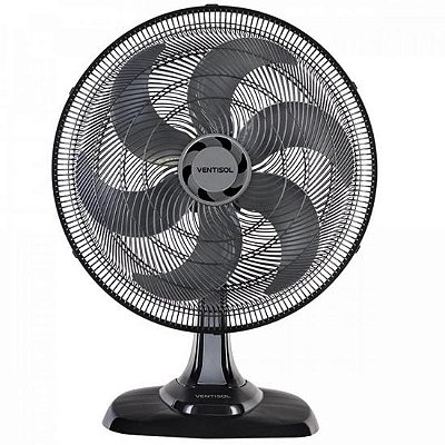 Ventilador de Mesa Ventisol Turbo 6 50cm Preto 127v