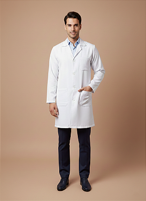 Jaleco Classic Masculino na cor Branco