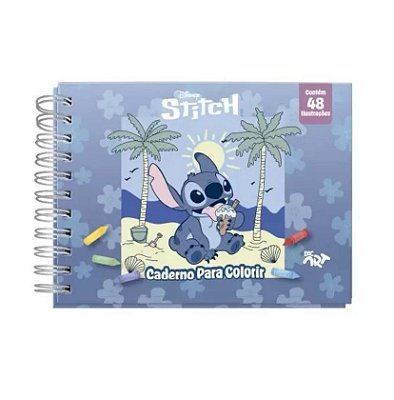 Caderno de Colorir Stitch com 48 Ilustrações e Adesivos | Prime X+