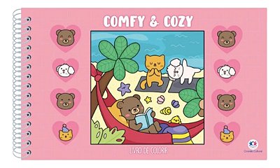Livro para Colorir Comfy & Cozy Espiral – Relaxamento e Criatividade