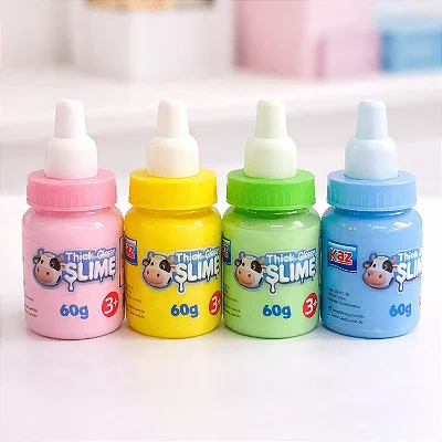 Slime Milk Glossy 60g Colorido Infantil Super Macio e Divertido