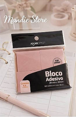 Bloco Adesivo Pastel 44 Unidades – Mini Sticky Notes para Organização