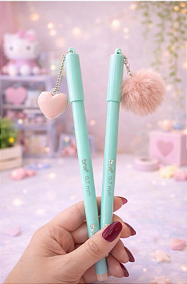 Caneta Gel Apagável BRW com Pingente Fofo 0.7mm