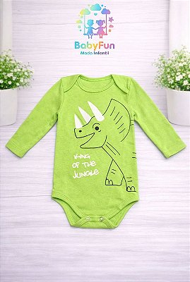Body Bebê Manga Longa em Suedine Algodão