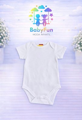 Body Bebê Kyly Manga Curta Branco M
