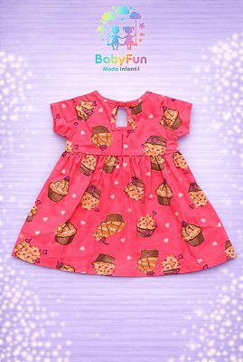 Vestido Infantil Kyly Cupcakes Tam M