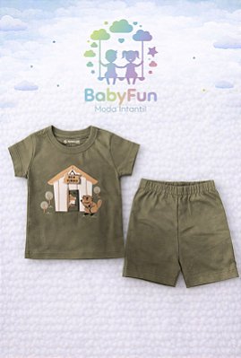 Conjunto Infantil Shorts e Camiseta Brandili