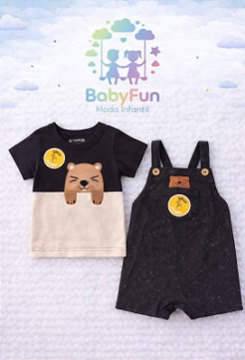 Jardineira com Camiseta Brandili Tam M