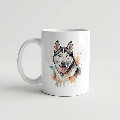 Caneca Husky Siberiano Branca 325ml