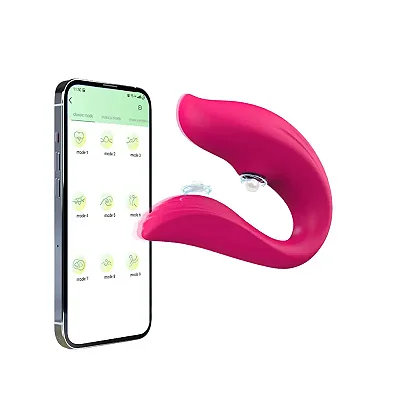 Vibrador de Casal com Sugador de Clitóris e Controle Remoto