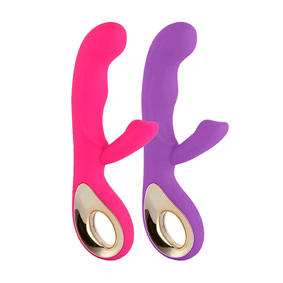 Vibrador Angel com Estimulador de Clitóris e Alça