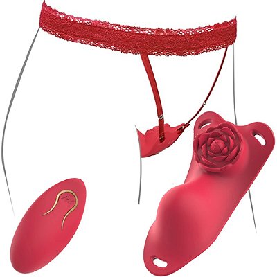 Vibrador de calcinha com alça ajustável por aplicativo