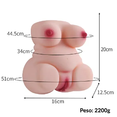 Masturbador masculino meio corpo realístico