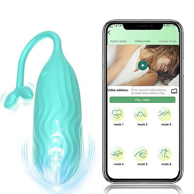 Cápsula vibratória em formato de baleia por aplicativo
