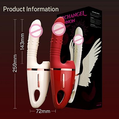 Super vibrador metralhadora 3 em 1 com Sugador