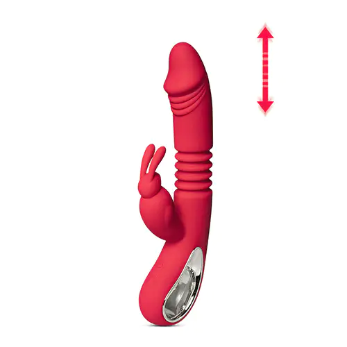 Vibrador estimulador rabbit vai e vem com aquecimento