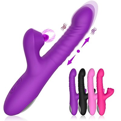 Vibrador ponto G com estimulador clitoriano