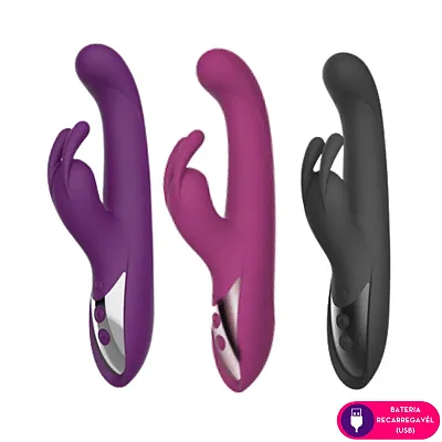 Super vibrador ponto g com estimulador rabbit