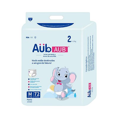 Fralda Descartável para Bebês AUB Mega Pacotão Alta Absorção