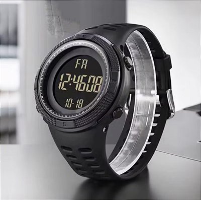 Relógio Esportivo Bravus Masculino Digital Prova D'Água Resistente Cronômetro Alarme