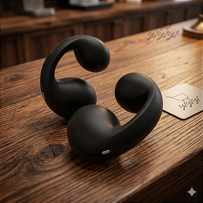 Fone Bluetooth Sem Fio com Condução Óssea – Earcuff TWS Confortável e Seguro