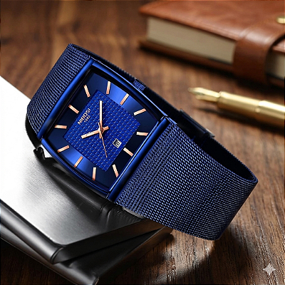 Relógio Masculino Nibosi Quadrado Premium