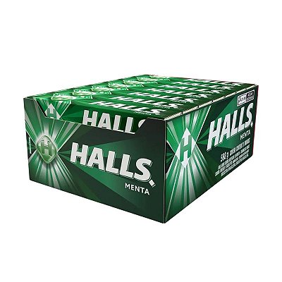 Bala Halls Menta - 21 unidades - FGG Boom